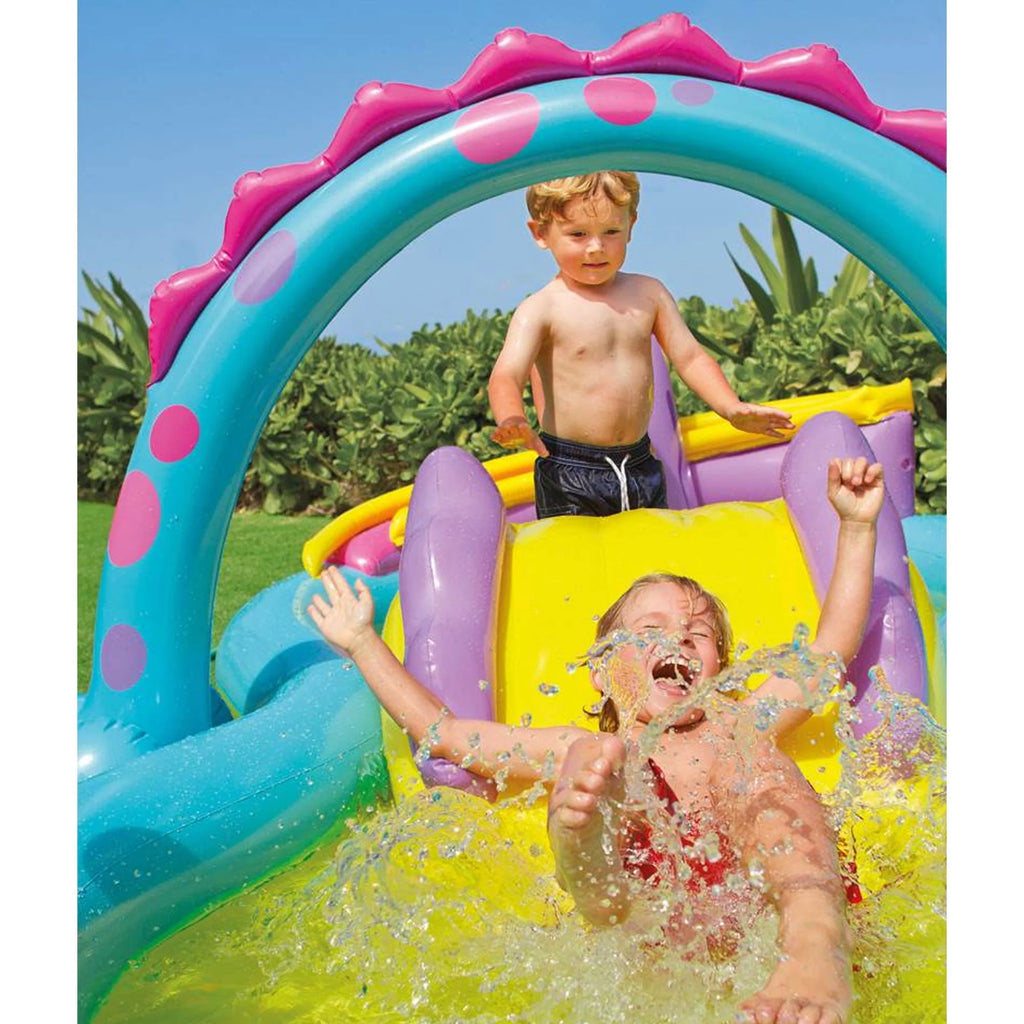 Intex Dinoland Kiddie Inflatable Pool & Inflatable Ocean Backyard Kiddie Pool