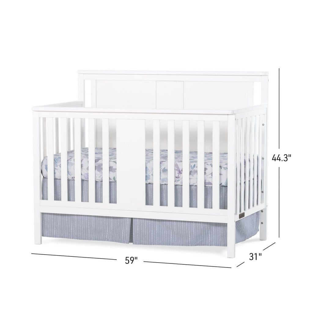 Child Craft Quincy 4-in-1 Convertible Crib. Baby Crib Converts to Day Bed. Toddler Bed and Full Size Bed. 3 Adjustable Mattress Positions. Non-Toxic. Baby Safe Finish (Matte White)
