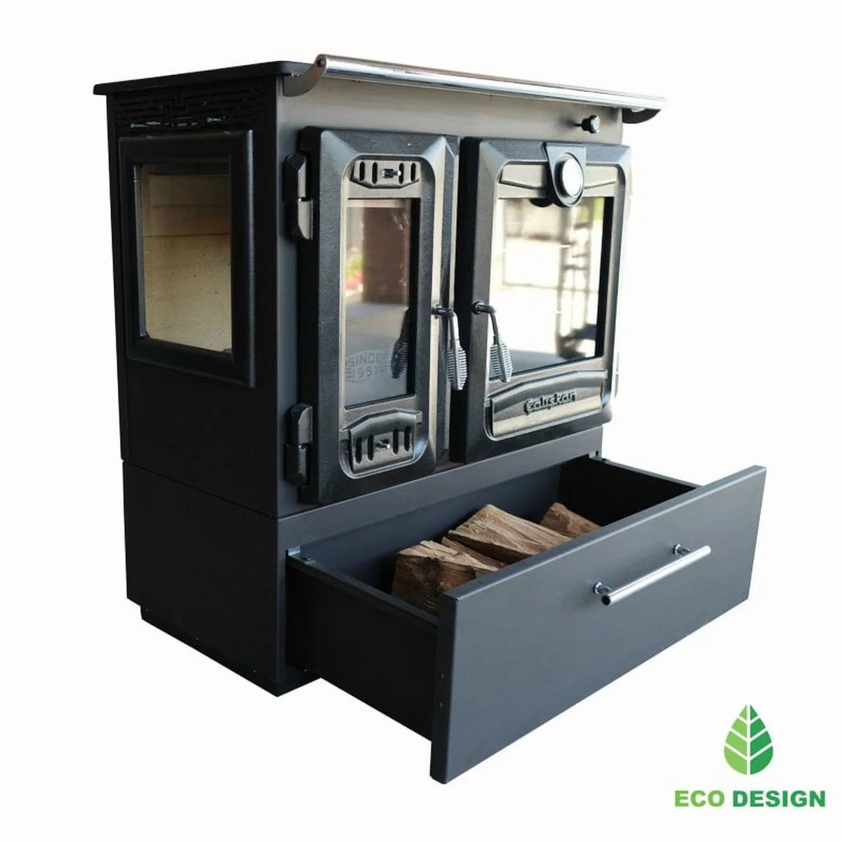 Multifunctional Wood Burning Cast Iron Stove with Oven 3D Box Cooking Baking Heating Stove Suitable For Tiny House and Farm House