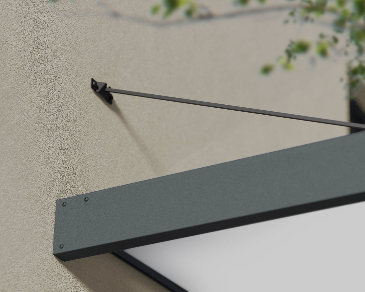 Palram - Canopia Sophia XL 2000 6' x 5' Acrylic Awning - Gray/Mist
