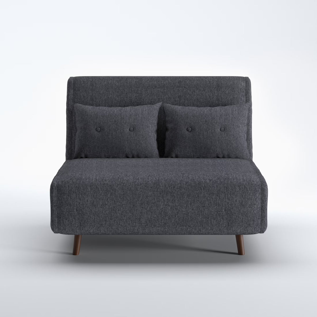 A&D Home Haru 40" Convertible Futon Chair, Linen Beige