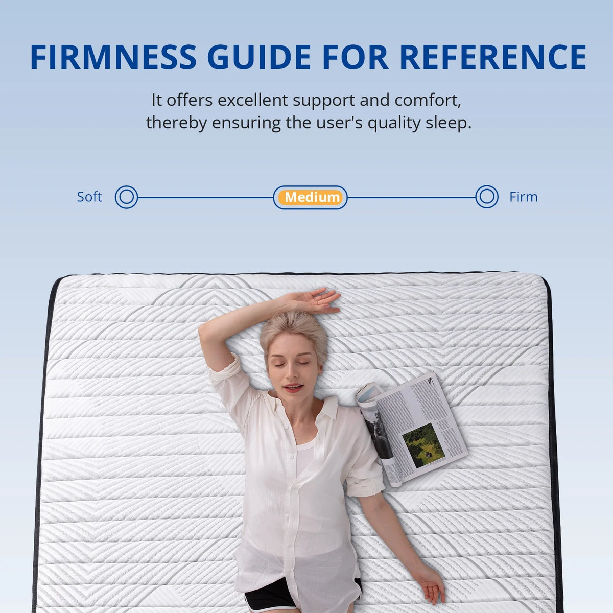 EGOHOME 14 inch King Size Hybrid Mattress In a Box, Cooling Gel Infused Memory Foam, Pocket Spring