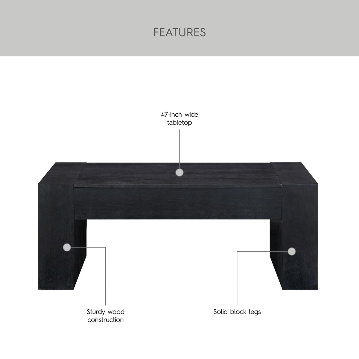 Better Homes & Gardens Ezra Oversized Coffee Table, Walnut