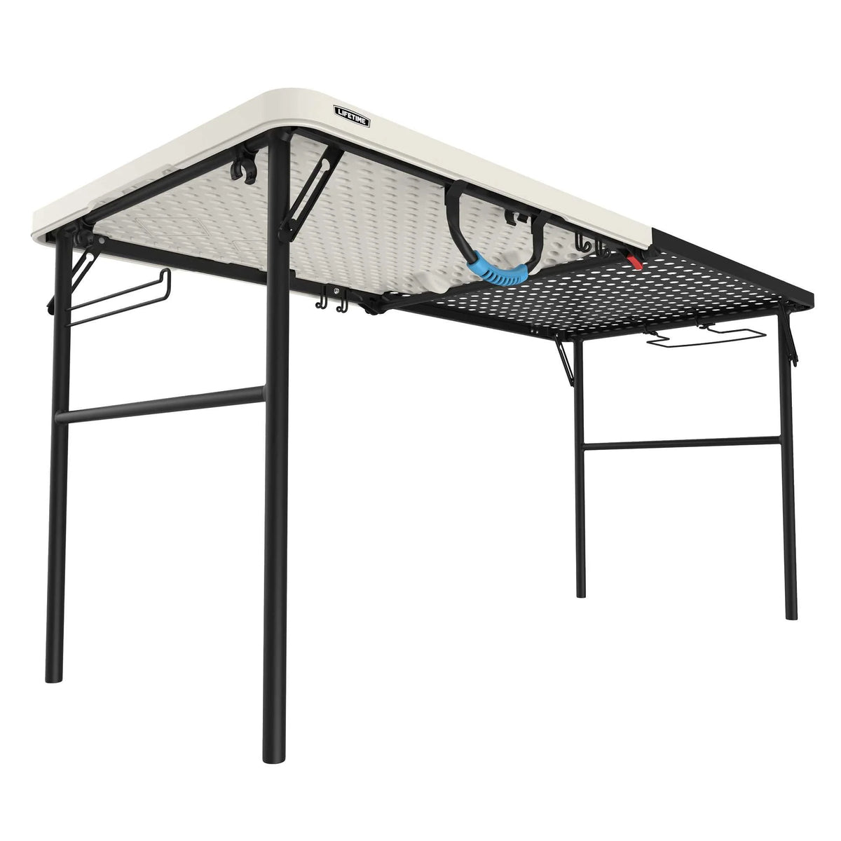 Lifetime 5' Fold-in-Half Camping Folding Table, Pumice (280875)