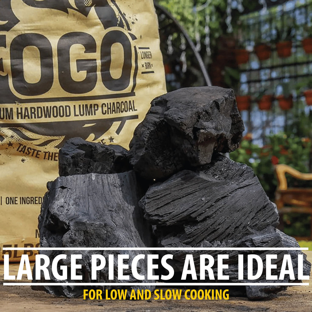 FOGO Super Premium Oak Restaurant Quality All-Natural Large Sized Hardwood Lump Charcoal for Grilling and Smoking, 35 Pound Bag, 2-Pack