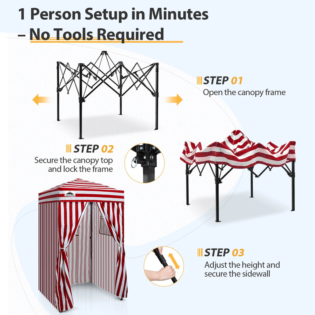 EAGLE PEAK Flex Ultra Compact 4 ft x 4 ft Pop-up Changing Room Canopy, Portable Privacy Cabana