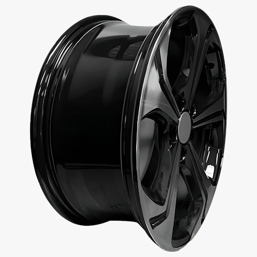 For 2014-2015 Honda Civic 18 Inch Black Machine Face (Diamond Cut) Black Rim - OE Direct Replacement - Road Ready Car Wheel