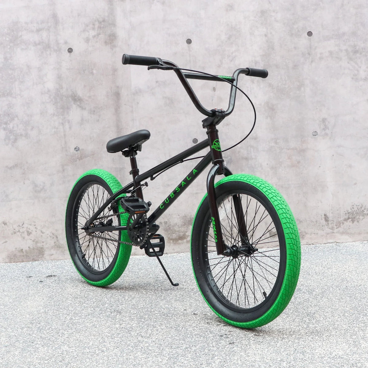 cubsala 20 in Freestyle BMX Kids Bike for Age 6-14 Years Old Boys Girls , Black & Green