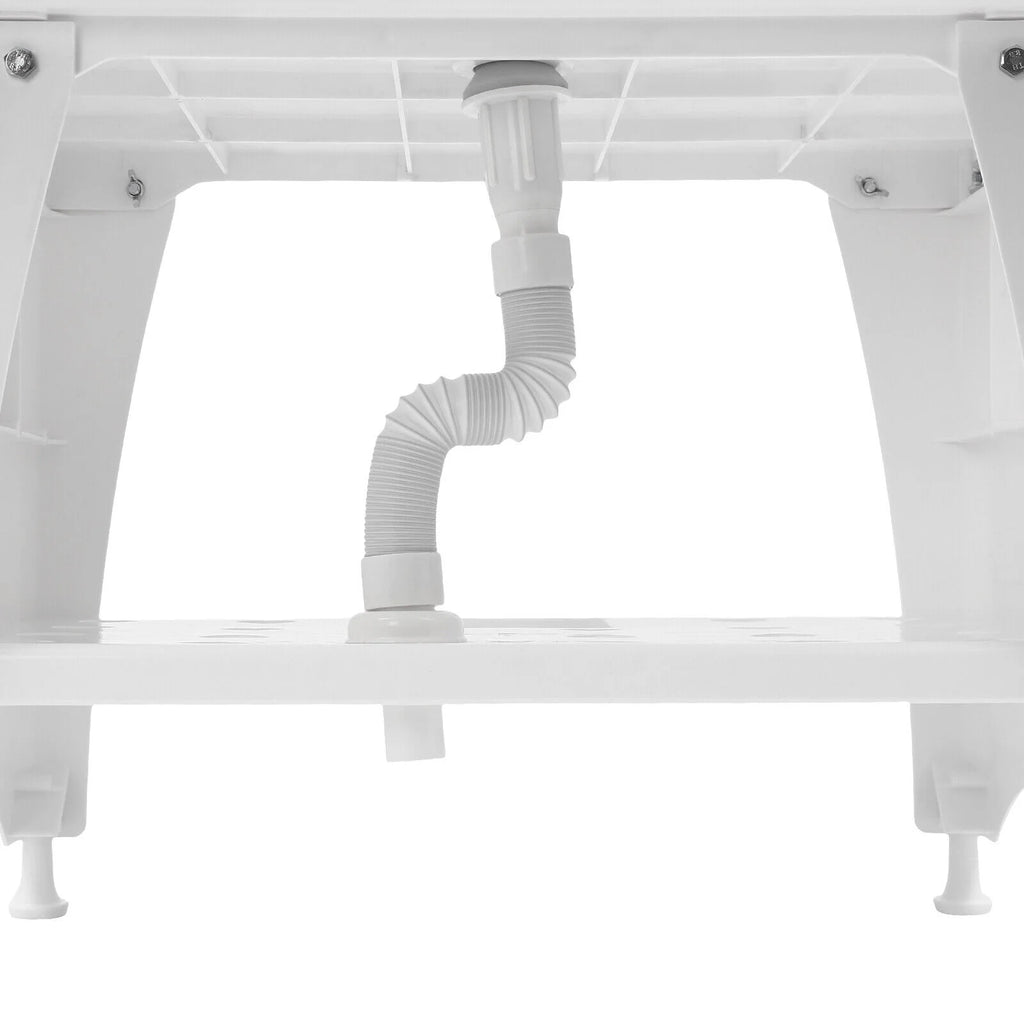 Laundry Sink Freestanding Plastic Indoor and Outdoor Utility Sink with Washboard
