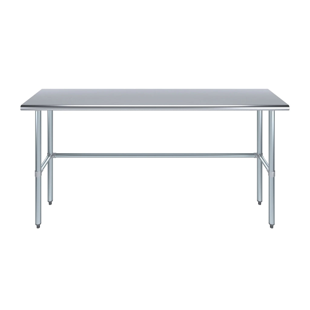18" x 72" Stainless Steel Work Table with Open Base