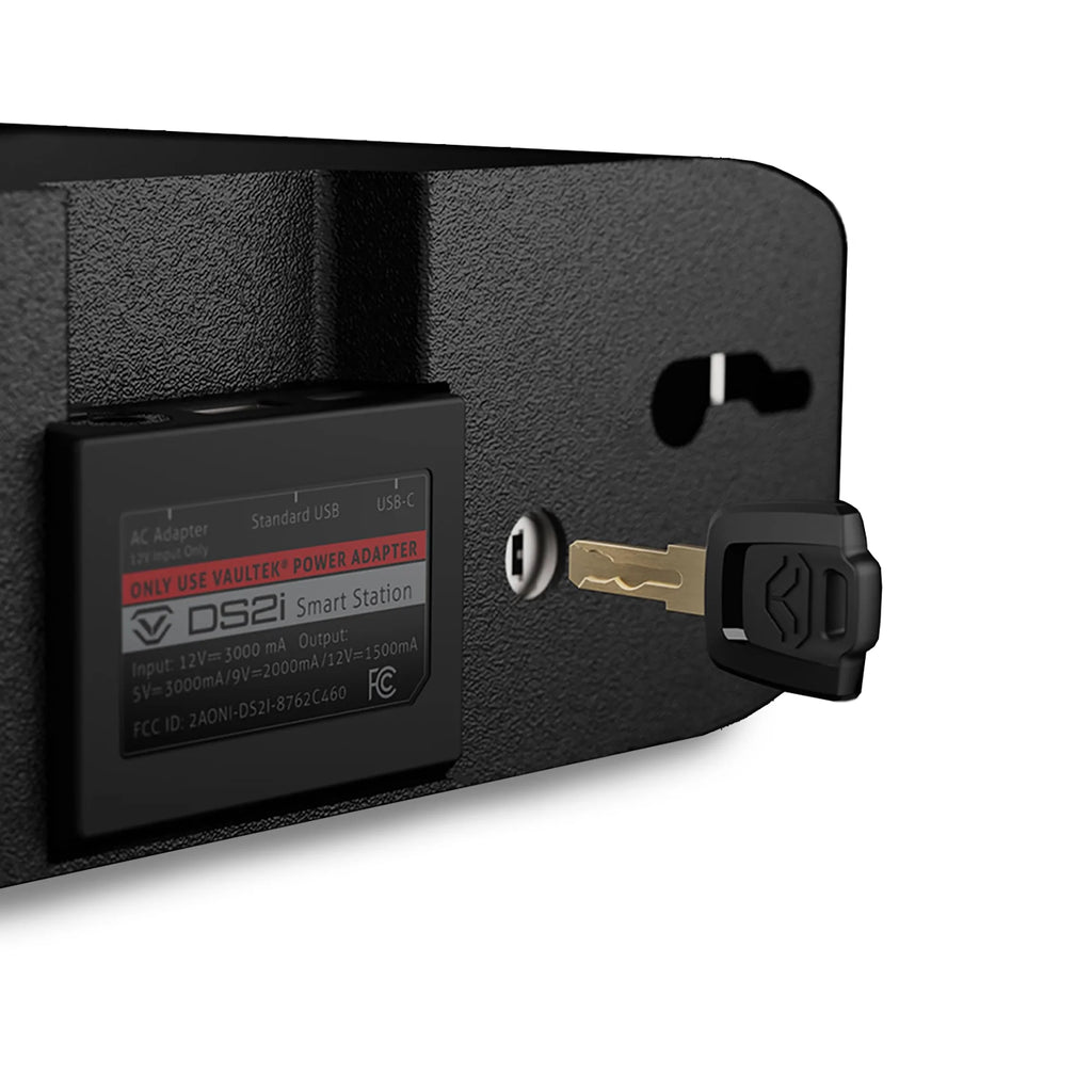Vaultek? DS2i Smart Station Full-Size Modern Quick Access Safe with Biometric Scanner, Rugged Construction, Auto-Open Drawer, Mountable, Anti-Theft Protection, & Wireless Charging Pad