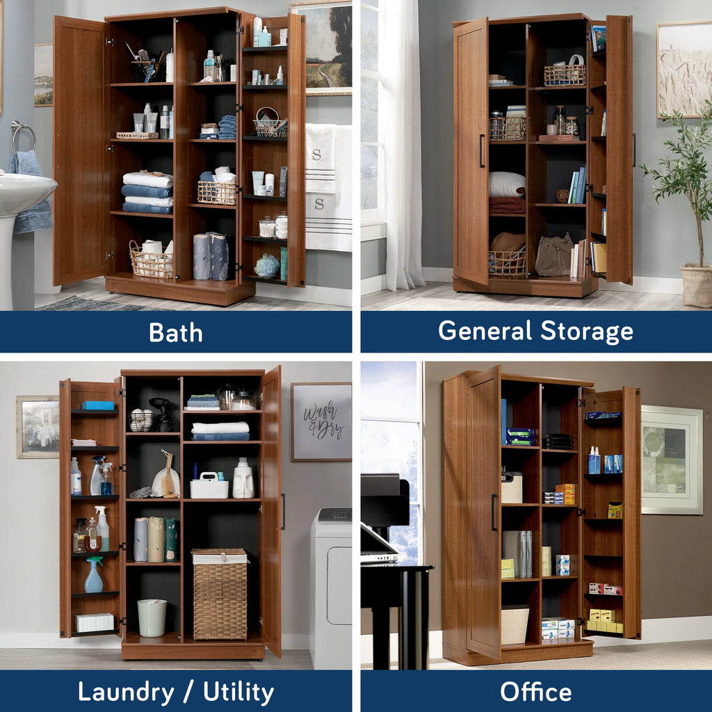 Sauder Homeplus Storage Cabinet, Sienna Oak Finish