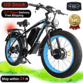 60V 25AH Battery Electric Bike for Adults,5000W Peak Dual Motor Ebike,AWD 21-Speed 50MPH Mountain Snow E-Bike with 26" x 4.0 Fat Tire, Long Range Mountain Dirt Bike for Off-Road Snow Sand