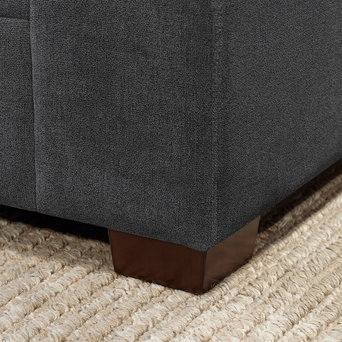 Thomasville Tisdale Modular Sectional 6-piece Dark Gray with Storage Ottoman