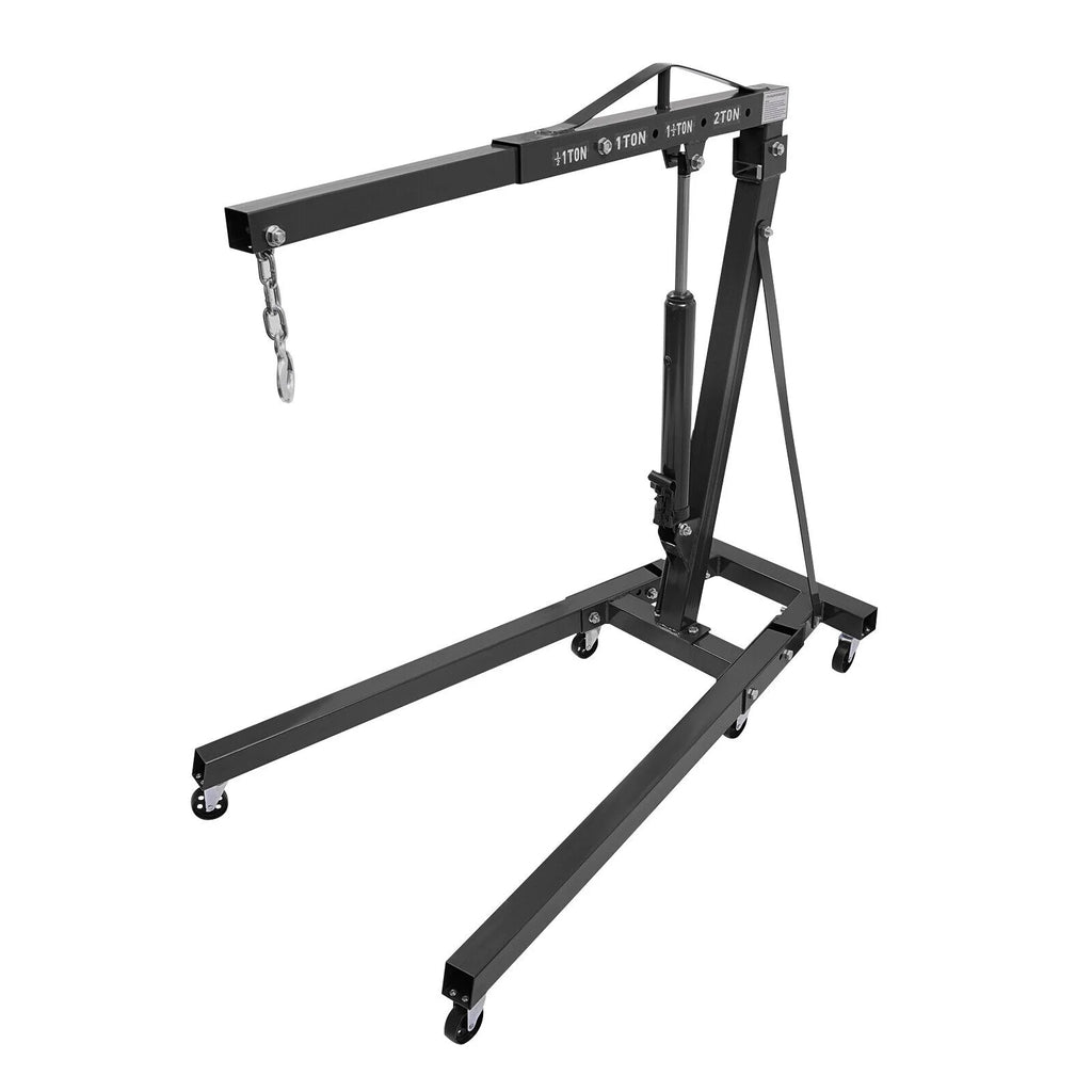 Folding Hydraulic Crane with Wheels for Workshops, Warehouses, Wharves to Move Gas Engines and Some Smaller Diesel Engines