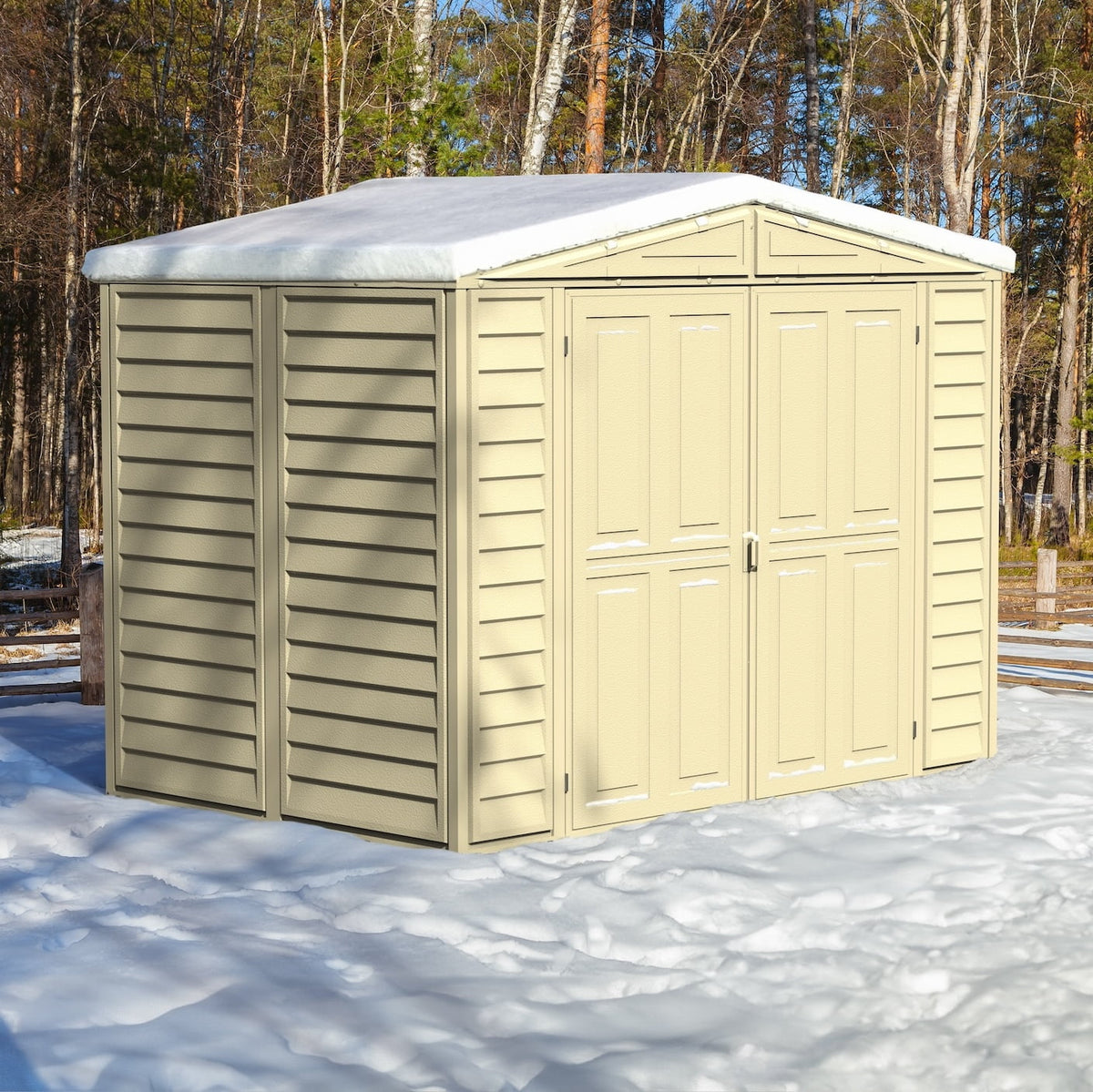 Duramax 8ft x 5.5ft Duramate Vinyl Shed with Foundation