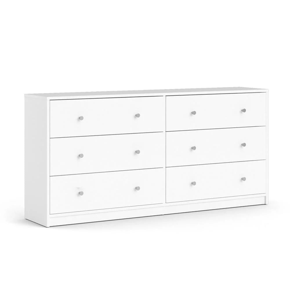 Pemberly Row 4 Pieces Set of Modern Wood Bedroom Furniture in White Finish