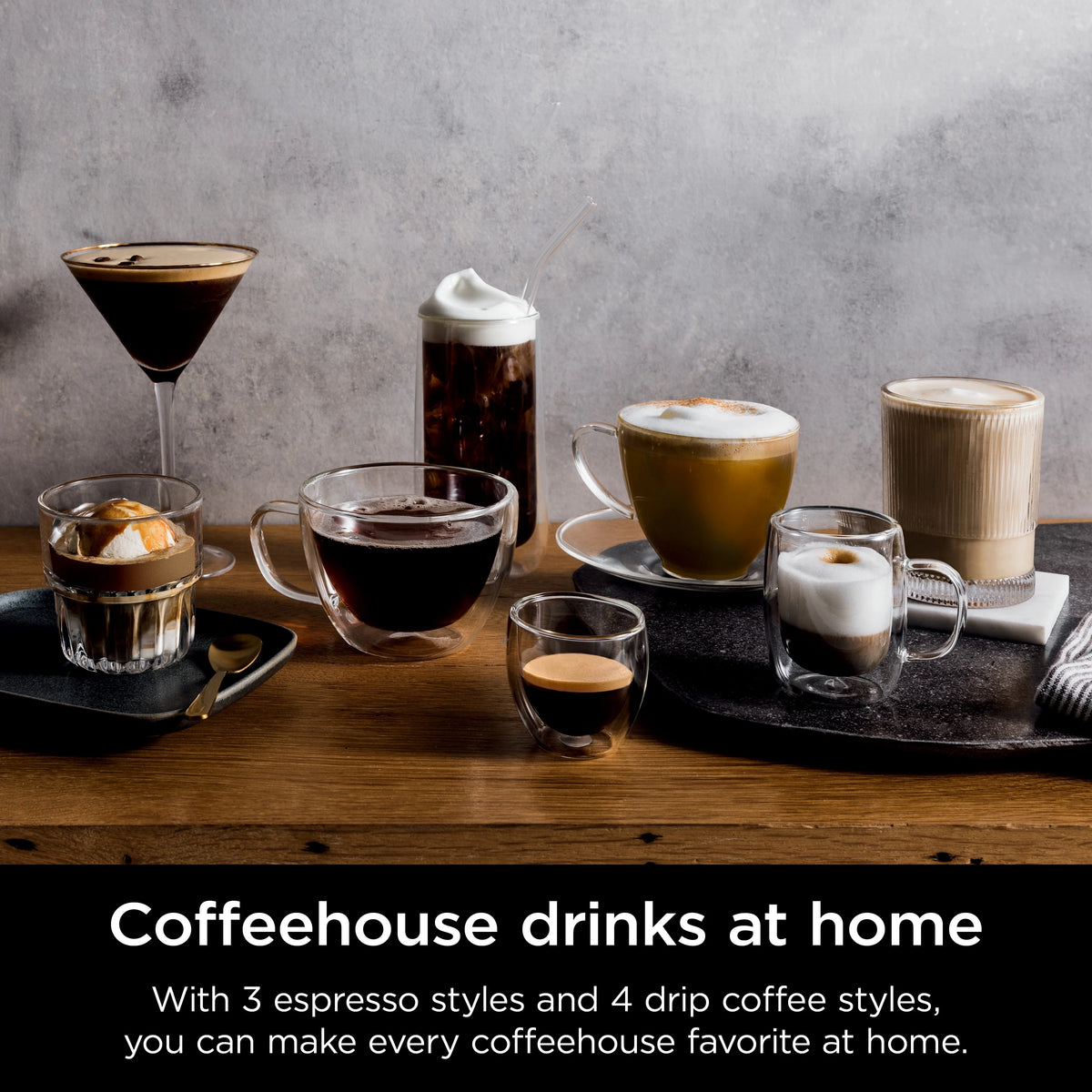 Ninja Luxe Cafe Premier Series, Stainless Steel Espresso Machine and Drip Coffee Maker with integrated Coffee Grinder and Milk Frother, ES601