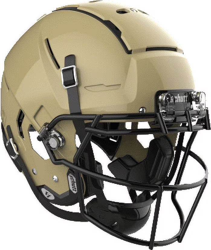 Schutt F7 VTD Adult Football Helmet with Carbon Steel Mask (Metallic Vegas Gold, XL, Black ROPO-NB)