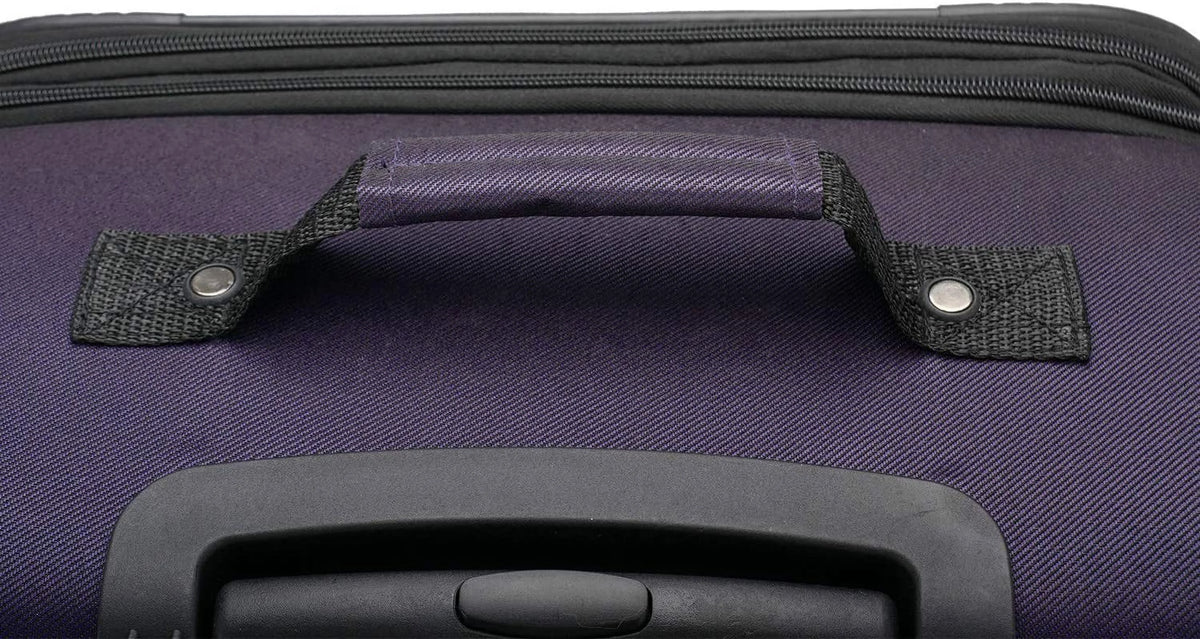 U.S. Traveler Aviron Bay Expandable Softside Luggage with Spinner Wheels, Navy, 31" Checked Large