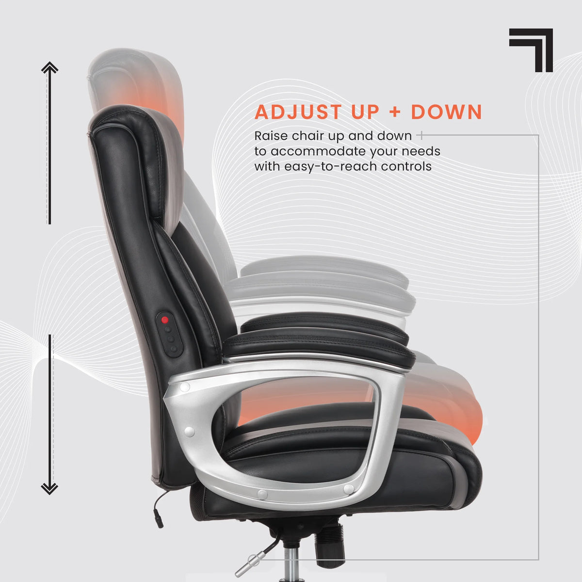 Sharper Image S-120 Massage and Heat Office Chair, Gray/White
