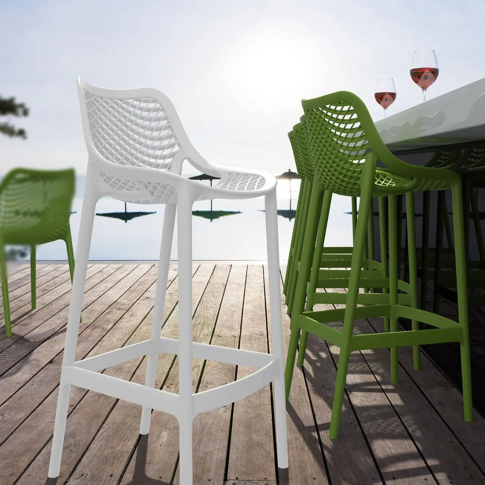 Compamia Air Patio Bar Stool in Black
