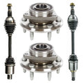 AutoShack Front CV Axle Shaft Wheel Hub Bearing Assemblies with ABS | Replacement for 2009-2017 Chevrolet Traverse 2007-2016 GMC Acadia 2007-2010 Saturn Outlook | 4-PC