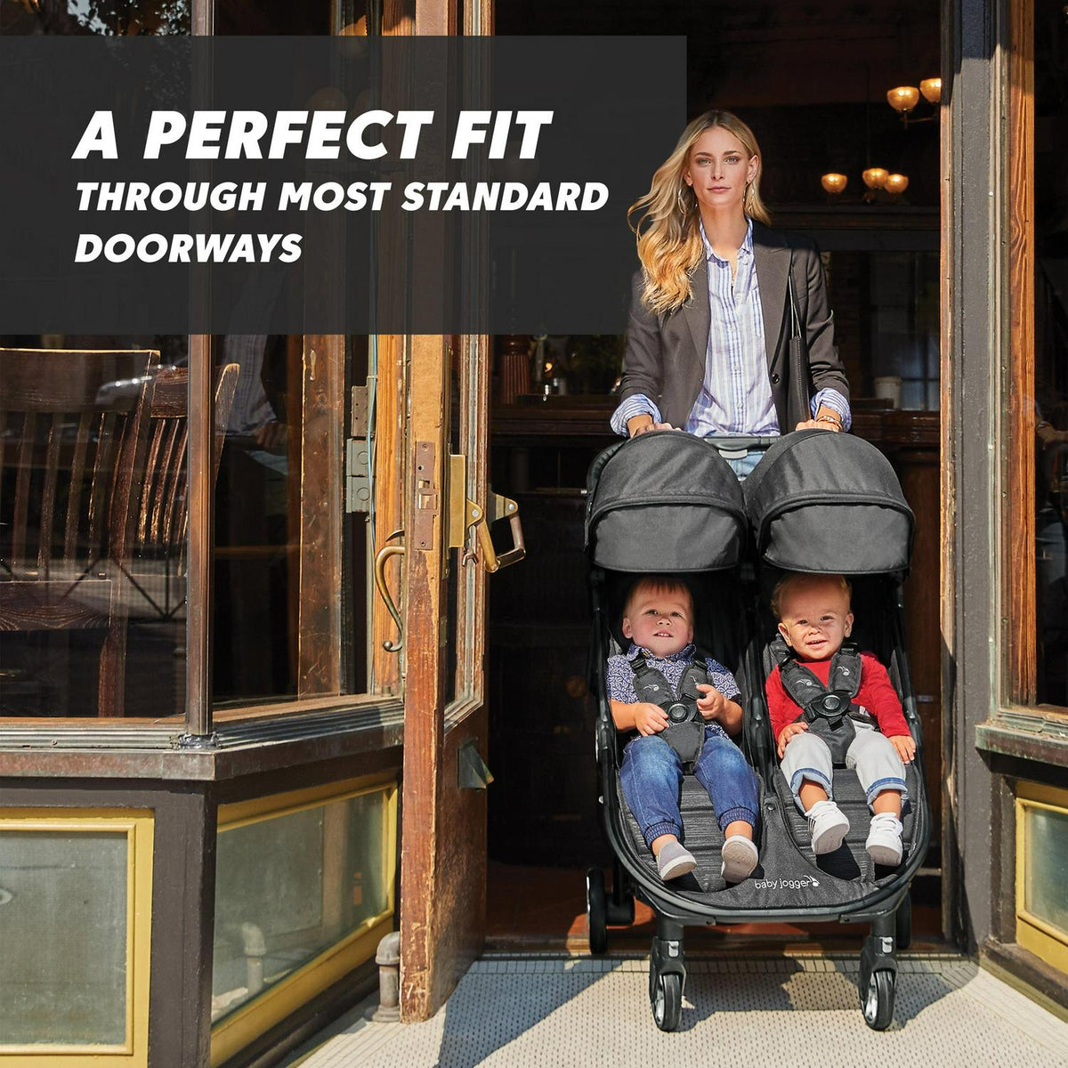 Baby Jogger City Tour 2 Double Stroller. Pitch Black
