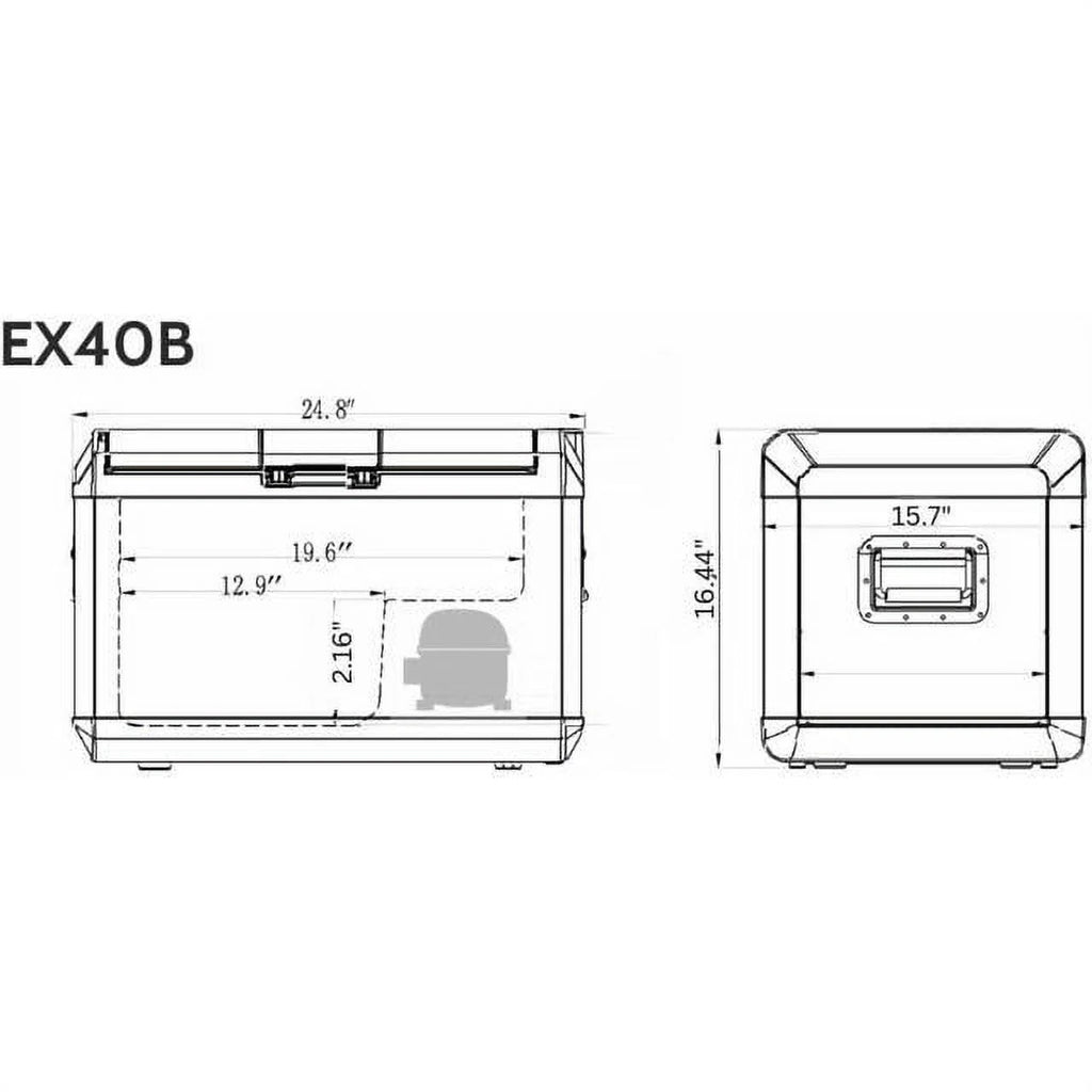 12V Car Fridge 50L 12/24V DC 110-240V AC Portable Freezer Compressor Cooler 0℉-50℉ 3-Year Warranty