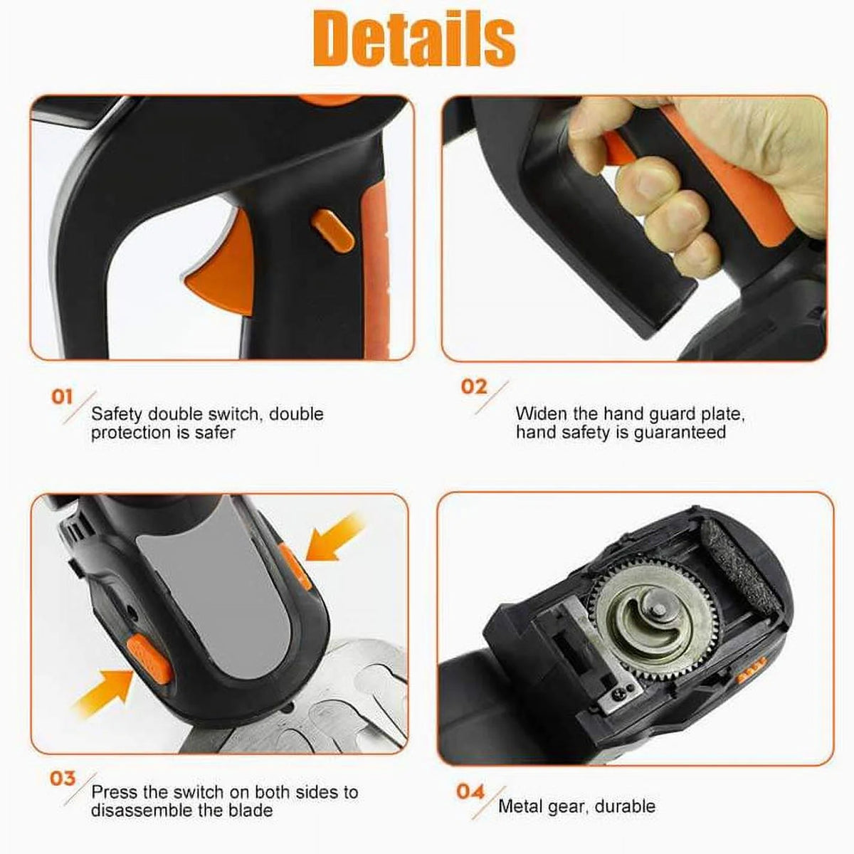 4 in 1 Hedge Trimmer with Extension Pole for Shrub, Garden, Grass and Lawn(21V Battery and Charger Include)