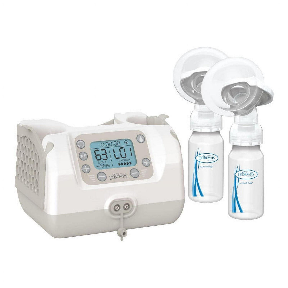 Dr. Brown-s Customflow Double Electric Quiet Breast Pump with SoftShape Silicone Shields
