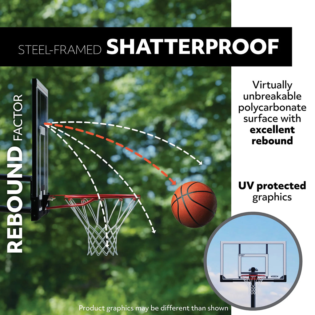 Lifetime New Basketball Indoor/Outdoor Backboard and Rim Combo Kit (54-inch Polycarbonate) - 71526