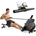 UPGO Magnetic Rowing Machine 350lbs Weight Capacity and 8 Level Resistance, Foldable Rower for Home with LCD Monitor