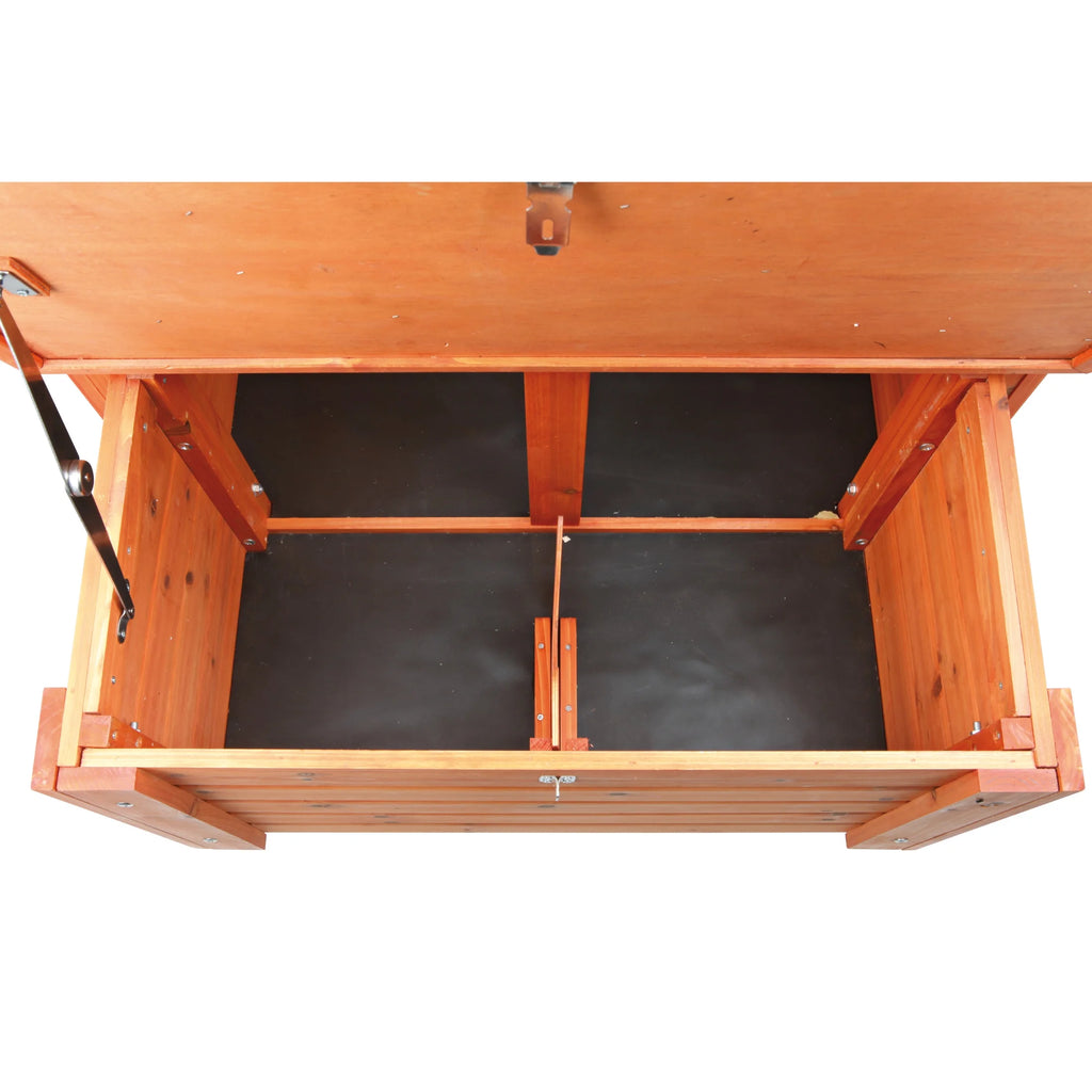 TRIXIE Weatherproof Outdoor Wooden Chicken Coop with 2 Nesting Boxes & Run, Brown