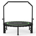 BCAN 450 LBS Foldable Mini Trampoline, 40" Fitness Trampoline with Bungees, Stable & Quiet Exercise Rebounder for Kids/Adults