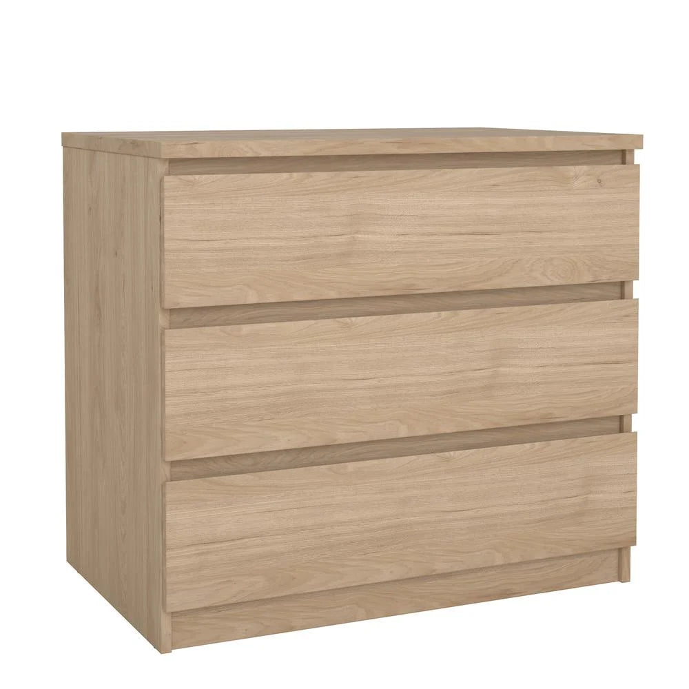 Tvilum Scottsdale 3 Drawer Chest Dresser for Adults, White High Gloss