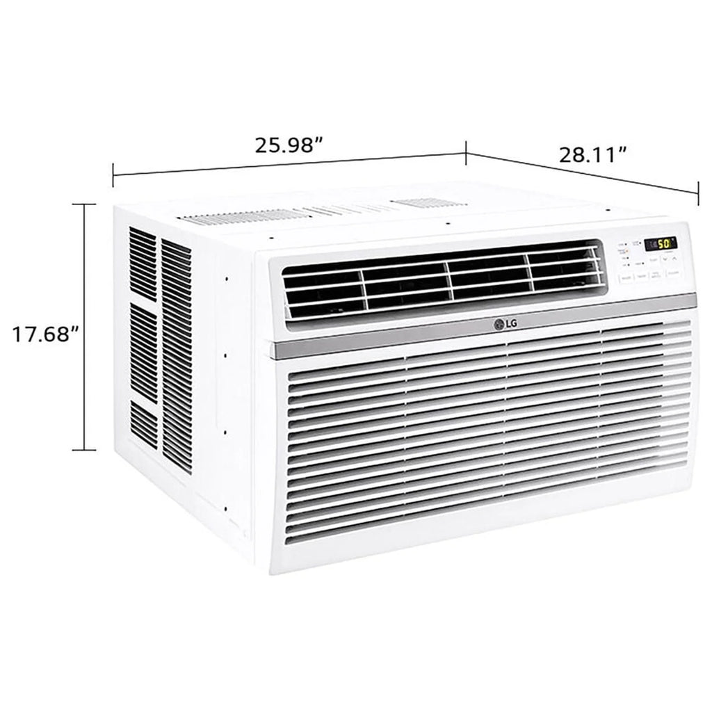 LG 8,000 BTU 340 Sq ft Window Air Conditioner with Remote Control, White, LW8016ER