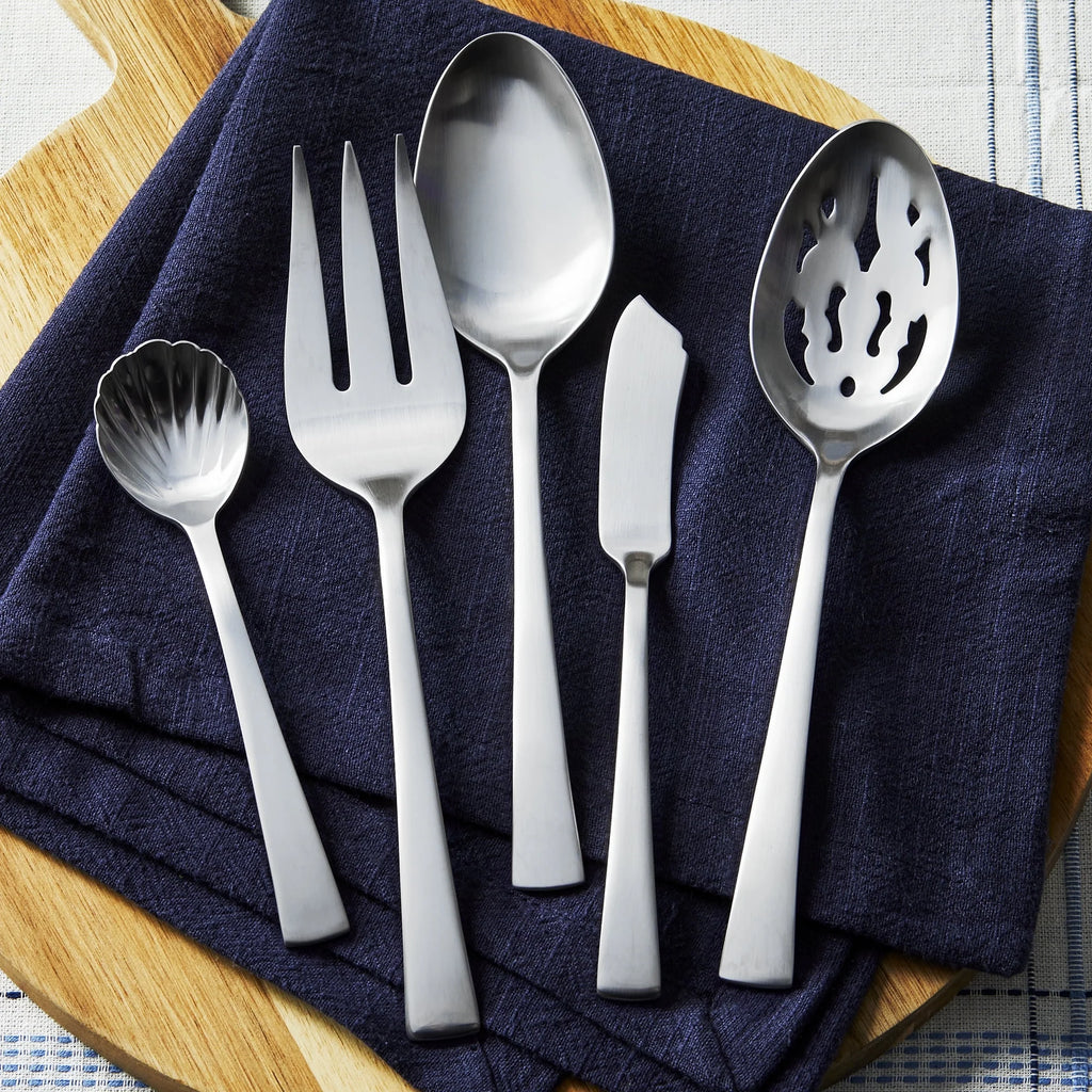 ZWILLING Bellasera (matte finish) 45-pc Satin Flatware Set, 18/10 Stainless Steel, Satin Finish (not polished)