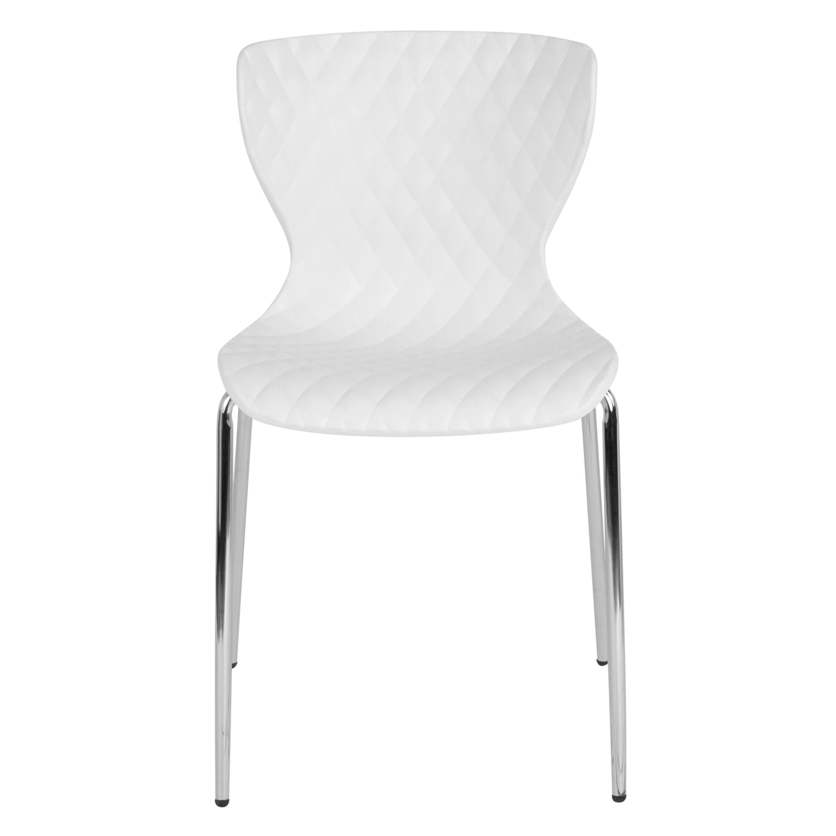 Flash Furniture 4 Pack Lowell Contemporary Design Orange Plastic Stack Chair
