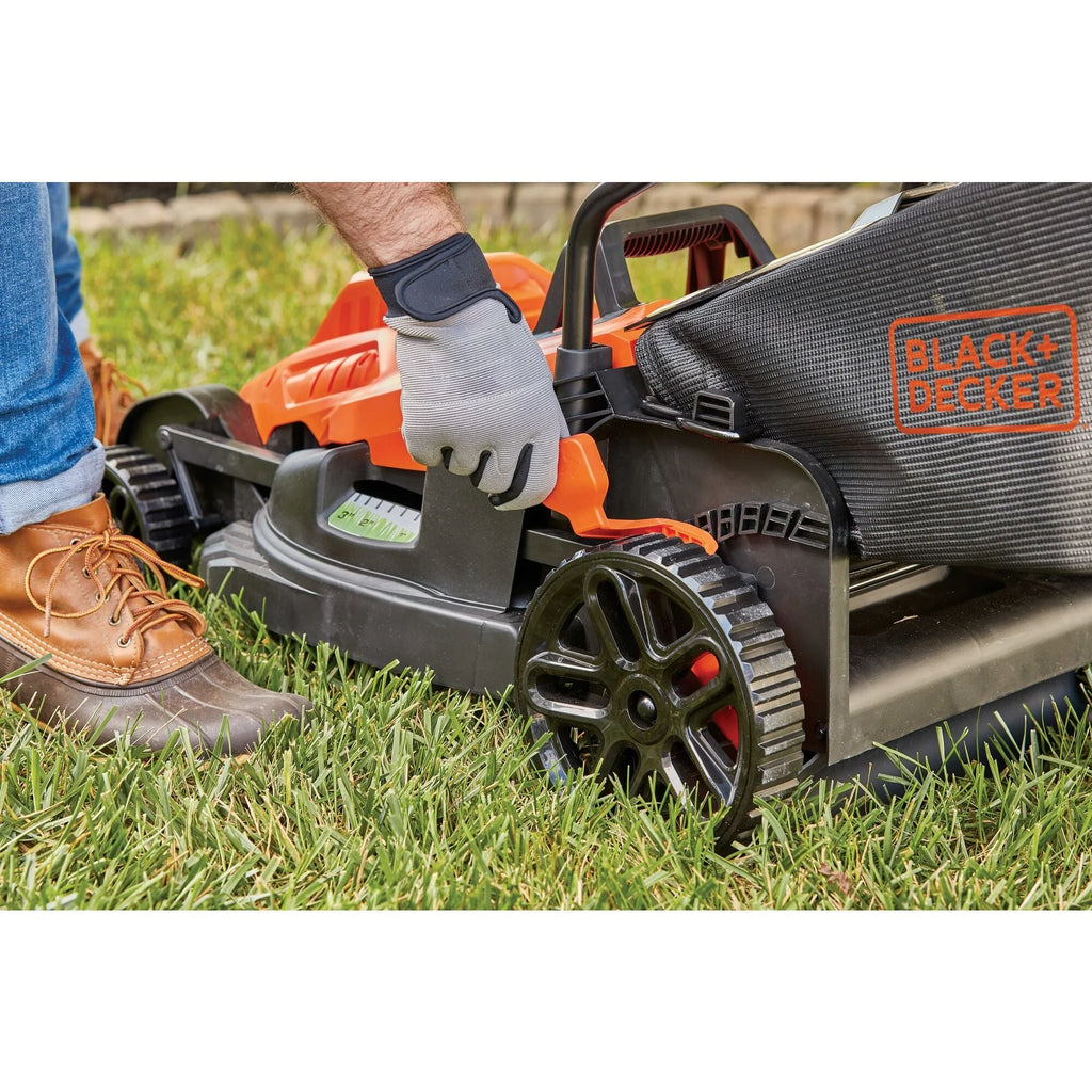 BLACK+DECKER 15�� Corded Electric Push Walk-Behind Mower, Comfort Grip Handle