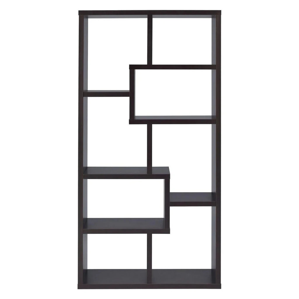 Coaster Company Interlocking 8 Shelf Wood White Bookcase for Home