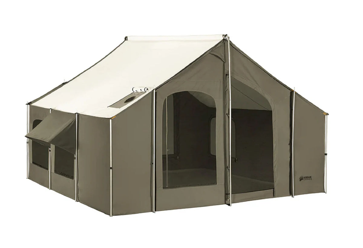 Open Box Kodiak 6170E Canvas 8-Person Cabin Lodge Tent, 12 x 12 ft