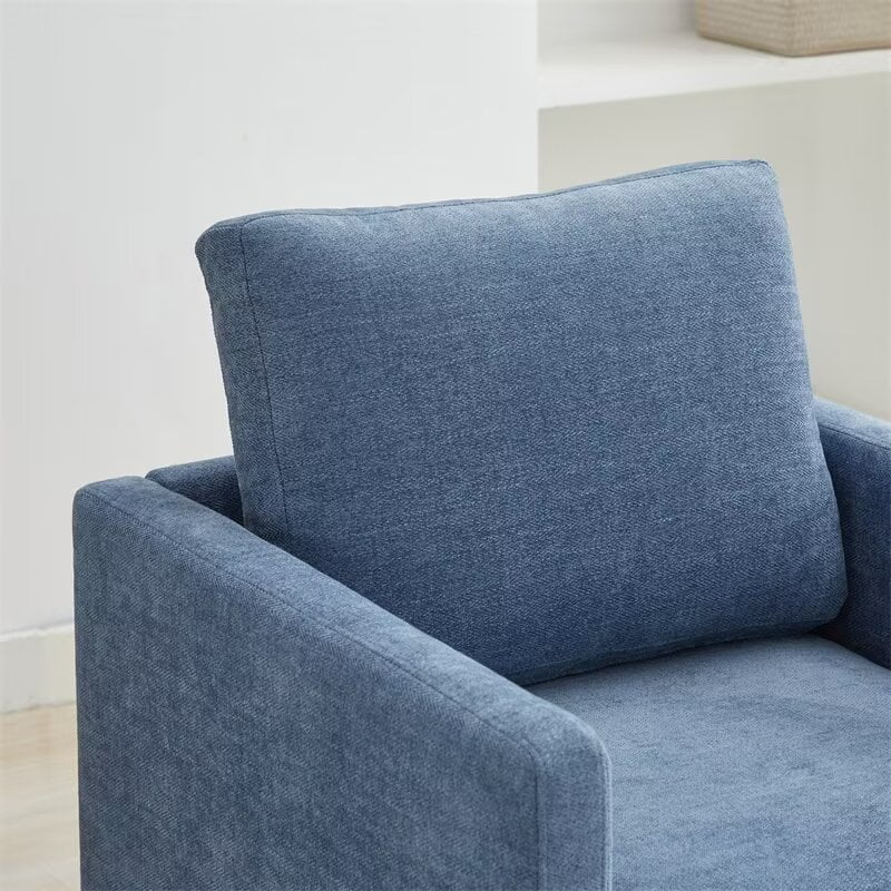Swivel Accent Chair, Modern Chenille Upholstered Lounge Chair Armchair with 360 Degree Swiveling Base, Leisure Club Chair Comfy Accent Single Sofa Chair for Nursery Bedroom Living Room, Taupe