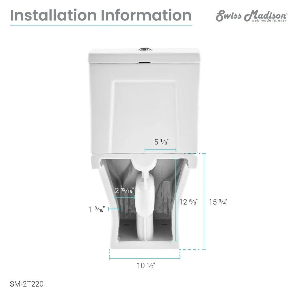 Cache Two-Piece Elongated Toilet Dual-Flush 1.1/1.6 gpf