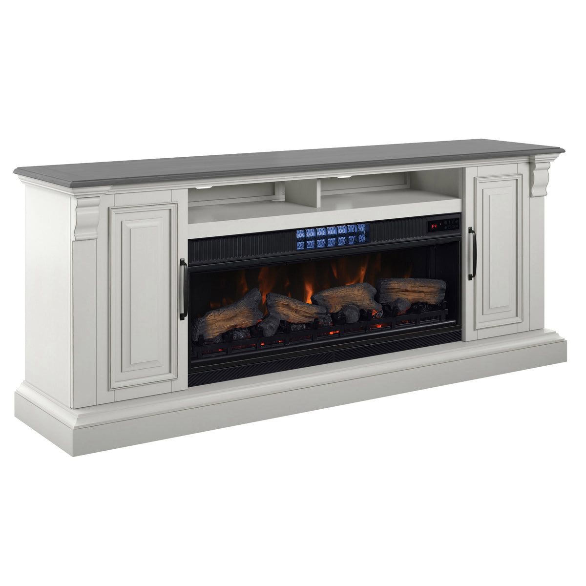 Tresanti Eloise Console with ClassicFlame CoolGlow 2-in-1 Electric Fireplace and Fan
