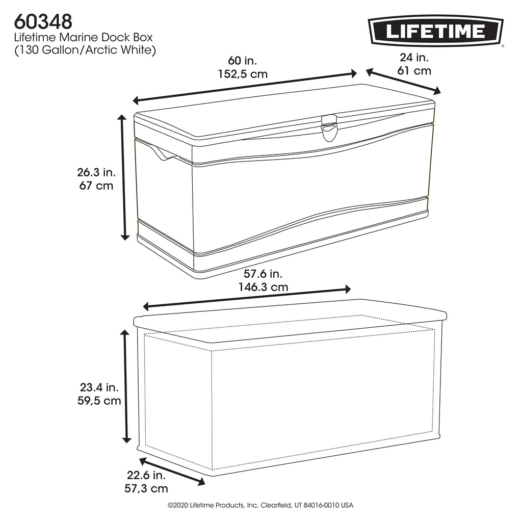 Lifetime Marine Dock Box (130 Gallon), 60348