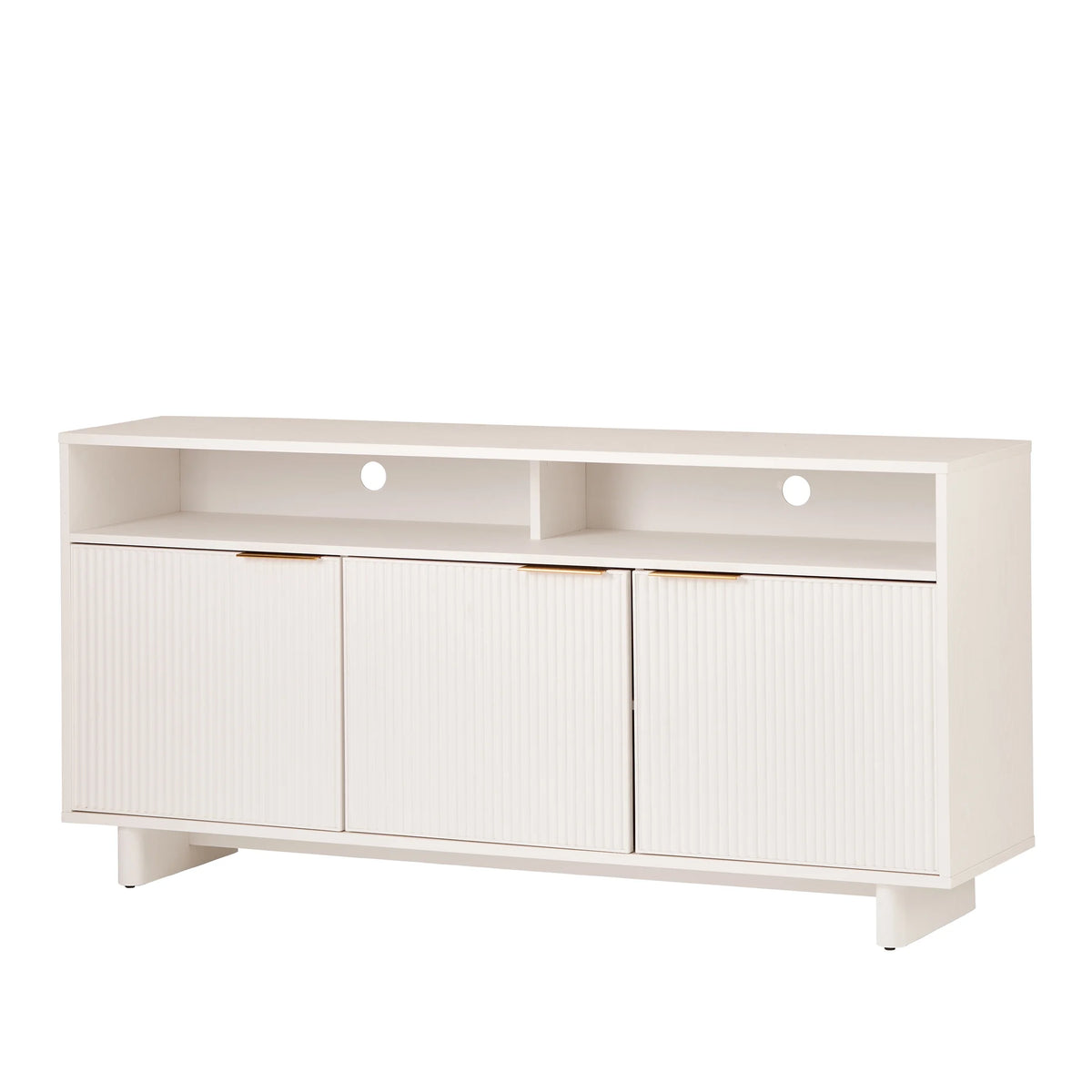 Better Homes & Gardens Lillian Fluted TV Stand for TVs up to 70", Natural Pine Finish