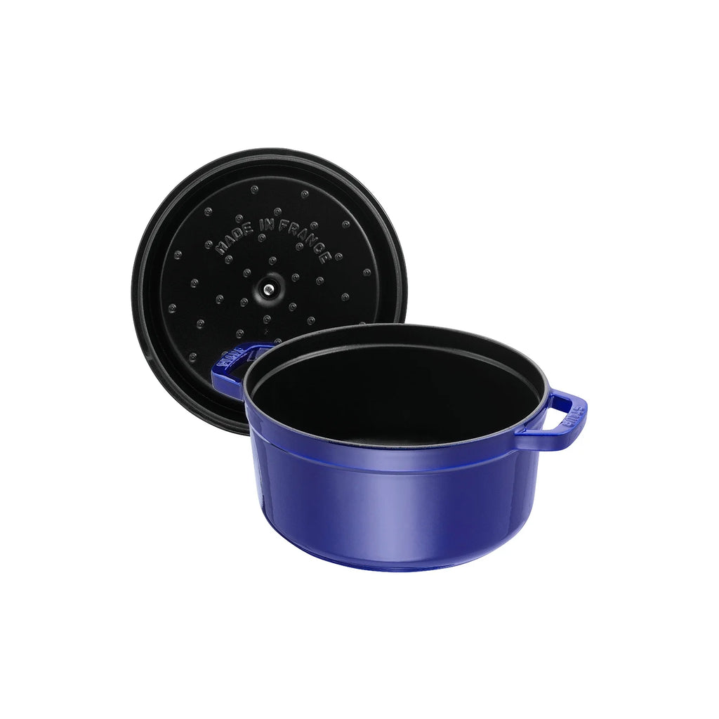Staub Cast Iron 7-qt Round Cocotte - Grenadine