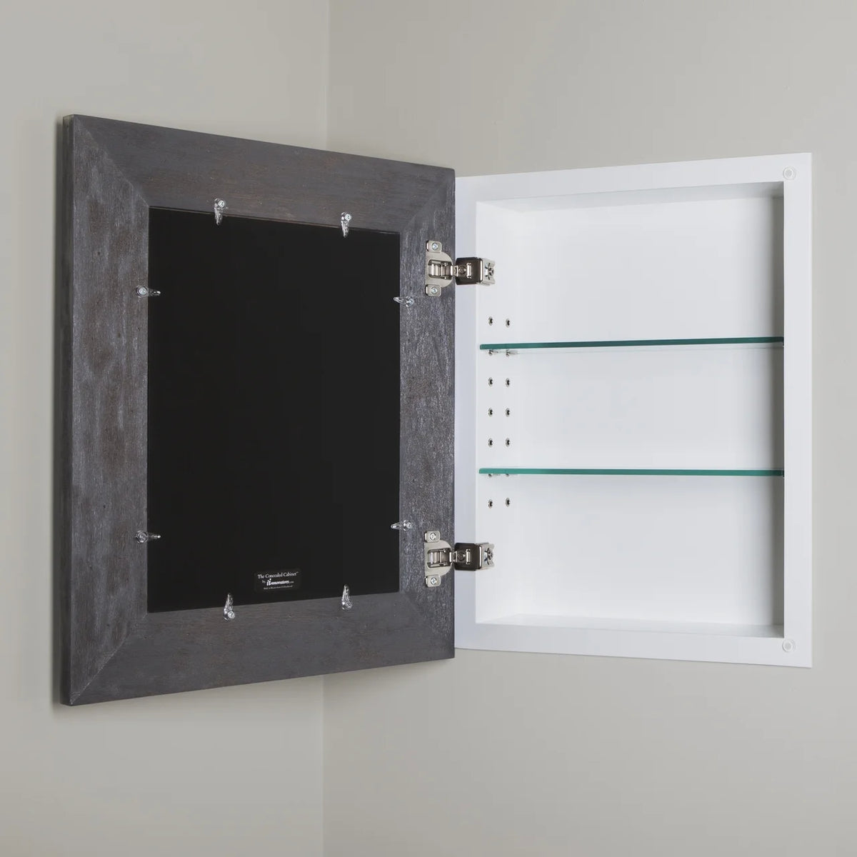 14x18 Contemporary White Mirrored Medicine Cabinet by Fox Hollow Furnishings