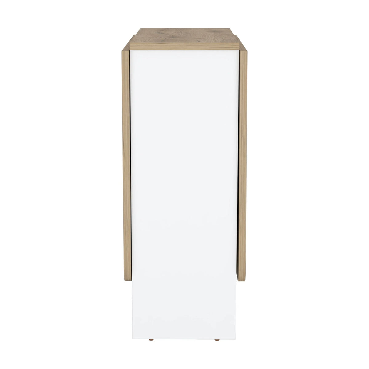 Gateleg Folding Table Space-Saving with Compact Design White / Macadamia